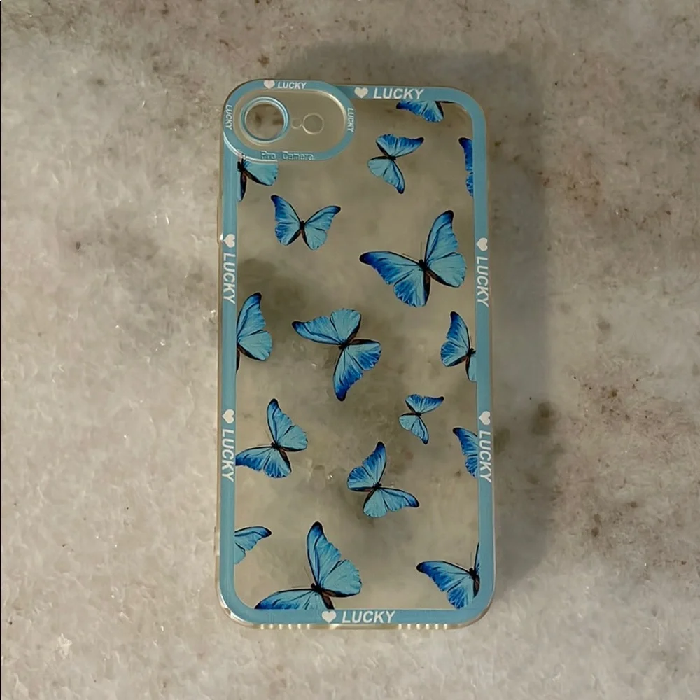 iPhone 7 Pro Blue Butterfly iPhone Cover
